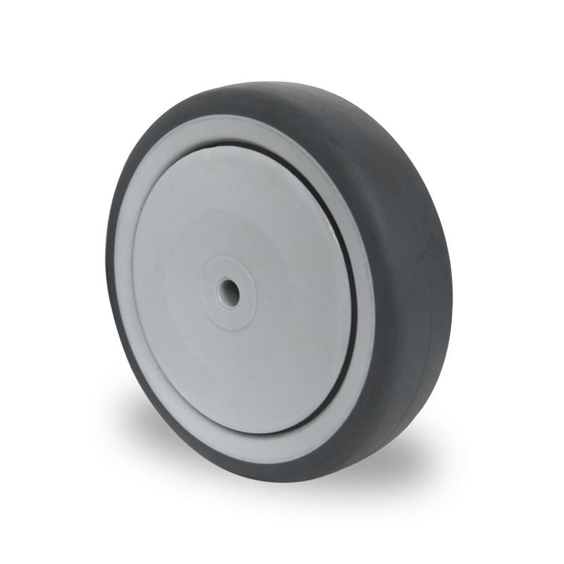 Grey TPR Tyre with Polypropylene Centre, Wheel, Stainless Steel Ball Bearing