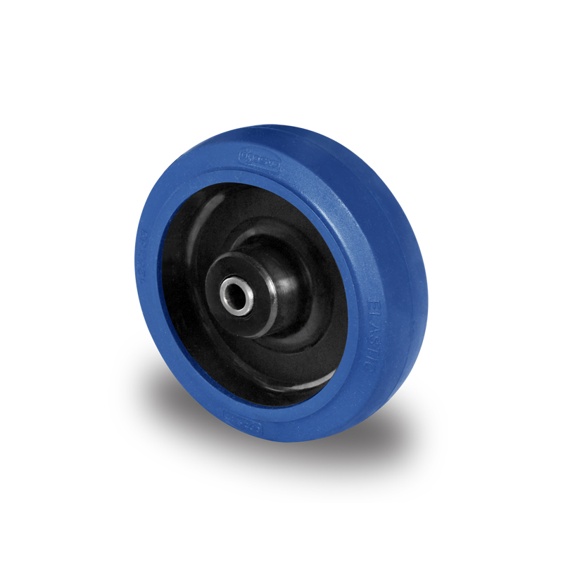 Blue Elastic Tyre with Black Nylon Centre, Wheel