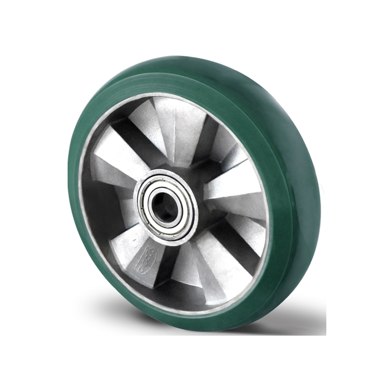 Elastic Polyurethane, Alumnium Centre, ball bearing bore