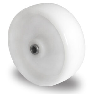White Polypropylene Solid Wheel, Plain Bore