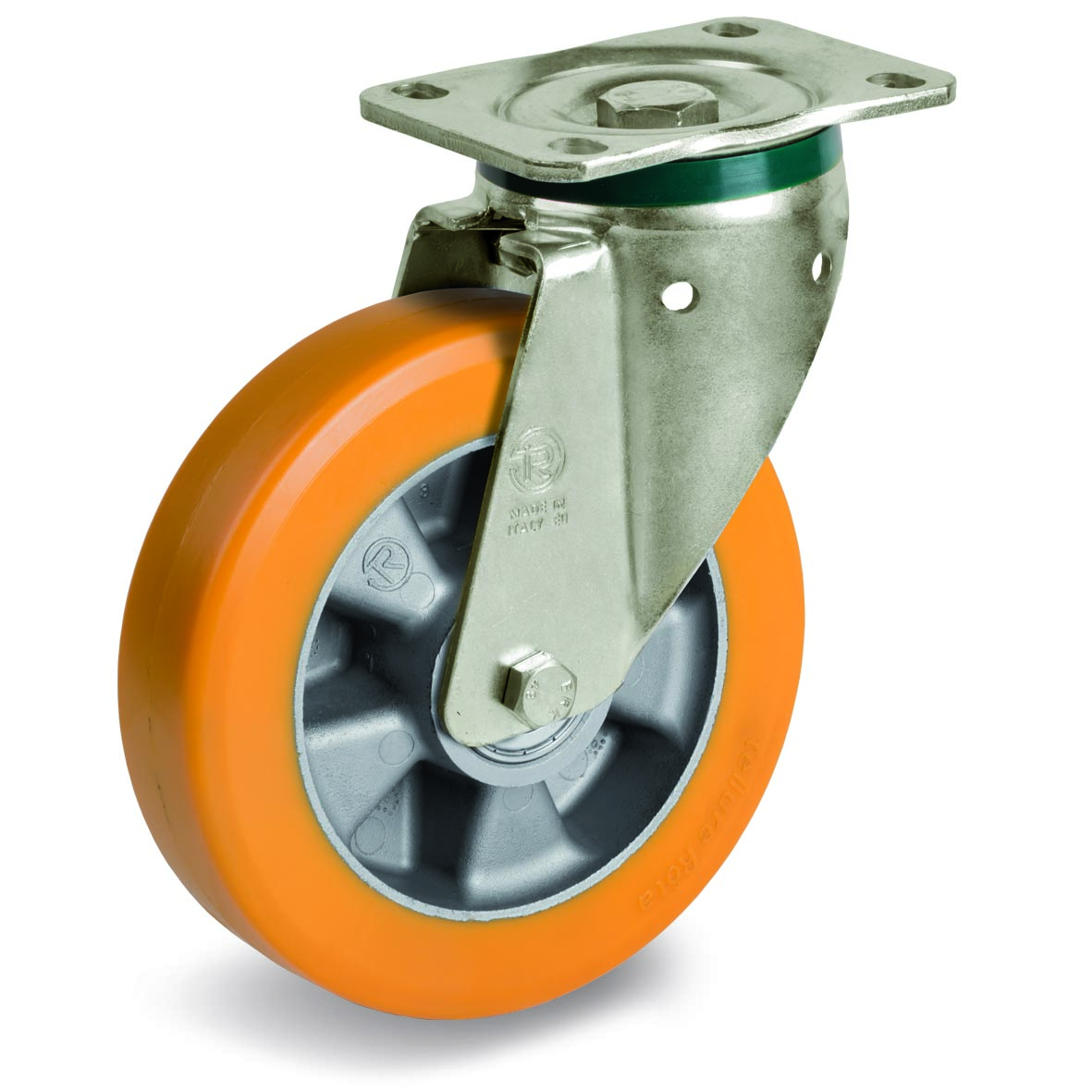 Special Thickness Polyurethane Tyre with Aluminium Centre, Swivel Top Plate Castor, PT Duty