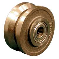 Grooved Cast Iron Wheel, Ball Bearing