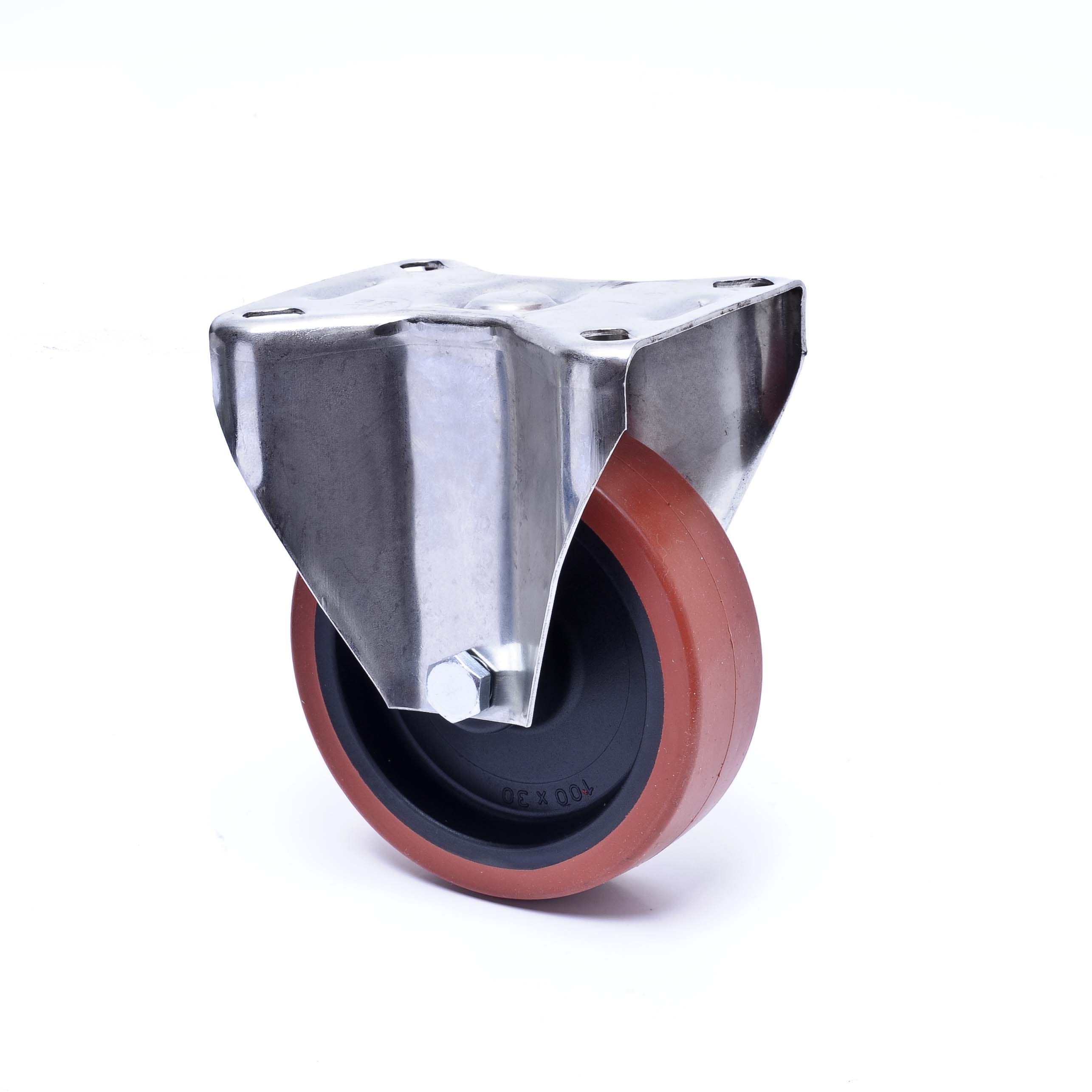 Technopolymer Tyre with Nylon Centre, Fixed Top Plate Castor