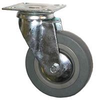Grey PVC Tyre with Plastic Centre, Swivel Top Plate Castor