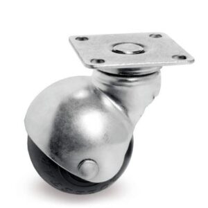Rubber Ball Wheel, Swivel Top Plate Castor