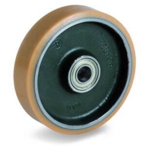 Vulkollan Tyre with Forged Steel Centre, Wheel, Ball Bearing Facility