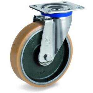 Vulkollan Tyre with Forged Steel Centre, Swivel Top Plate Castor, M Duty