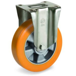 Special Thickness Polyurethane Tyre with Aluminium Centre, Fixed Top Plate Castor, P Duty