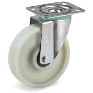 Polyamide Heat Resistant Nylon Charged with Glass Fibre, Swivel Top Plate Castor, NL Duty