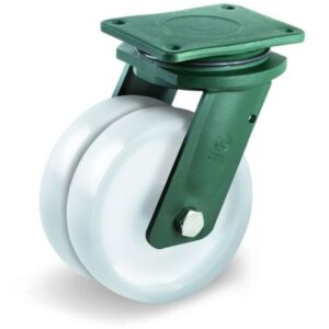 Polyamide 6 Solid Heavy Duty Wheel, Electro Welded Twin Wheel Swivel Top Plate Castor, EEG HD Duty