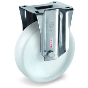 Polyamide 6 Solid Heavy Duty Wheel, Stainless Steel Fixed Top Plate Castor, PX duty