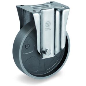 Cast Iron Wheel, Fixed Top Plate Castor, NL Duty