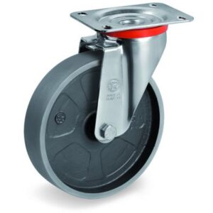 Cast Iron Wheel, Swivel Top Plate Castor, NL Duty