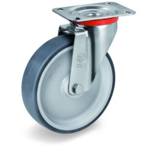 TPR Tyre with Polypropylene Centre, Swivel Top Plate Castor, NL Duty