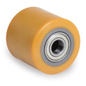TR Polyurethane Pallet Truck Roller with Steel Centre and Labyrinth Seal, Ball Bearing