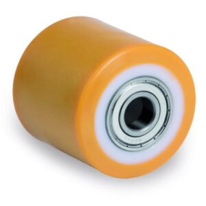 Polyurethane Pallet Truck Roller with Nylon Centre, Ball Bearing Facility