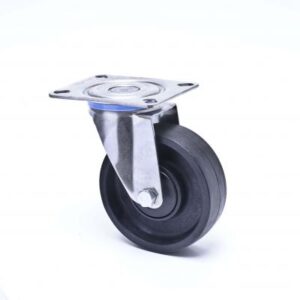 Heat Resistant Synthetic Wheel, Stainless Steel Swivel Top Plate Castor, NL Duty