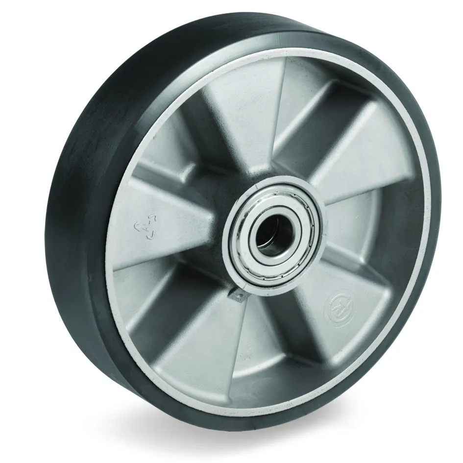 TR Polyurethane Tyre with Electrical Resistance and Aluminium Centre, Wheel, Ball Bearing